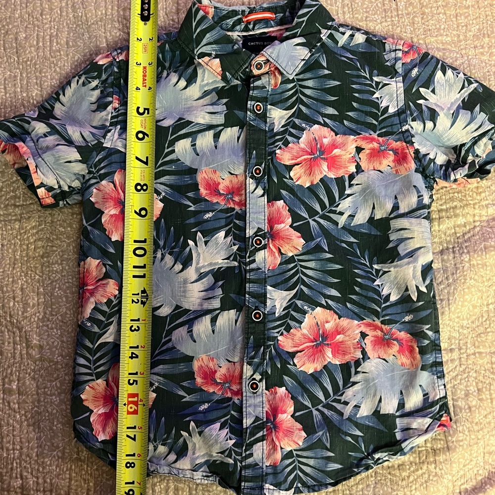 Boy’s Tropical Print button down Shirt